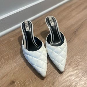 White mules (puffer style) Zara